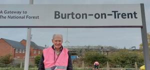Rotarian John Weil at the station